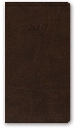 Codex, kalendarz książkowy 2017, format A6, Vivella, ciemnobrązowy Codex