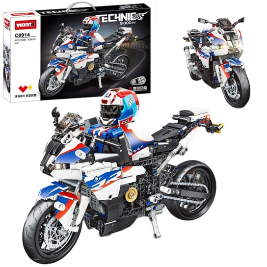 Coil Klocki Konstrukcyjne Technic Zestaw Mega Figurka 1036 Elementów Motocykl Motor Inna marka