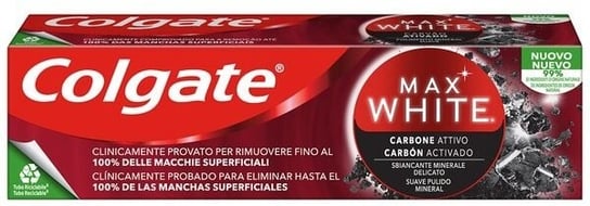 Colgate, Max White, Pasta do zębów z aktywnym węglem Advanced Charcoal, 75 ml Colgate- Palmolive