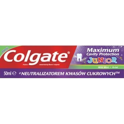 Colgate, Maximum Cavity Protection, pasta do zębów Junior, 50 ml Colgate