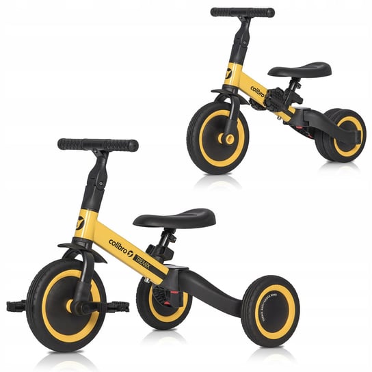 Colibro, rowerek biegowy Tremix, 4w1, żółty Colibro