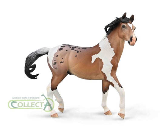 Collecta, figurka kolekcjonerska, ogier Mustang Stallion Bay Pintoloosa w skali 1:12 Collecta