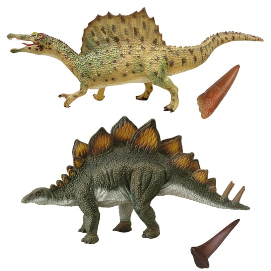 Collecta, Figurka kolekcjonerska, Zestaw Figurek Dinozaurów, Stegozaur I Spinozaur, nr kat 66983 Collecta