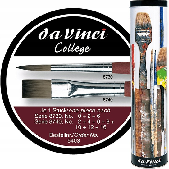 DaVinci ESPACE BEAUX ARTS da Vinci College 8740 Pinceaux synthétiques 2,4,6, 8,1