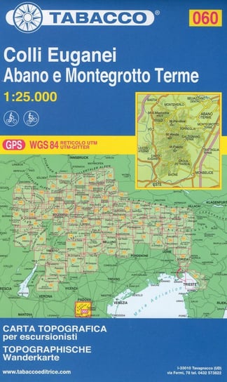 Colli Euganei, Abano e Montegrotto Terma. Mapa 1:25 000 Tabacco