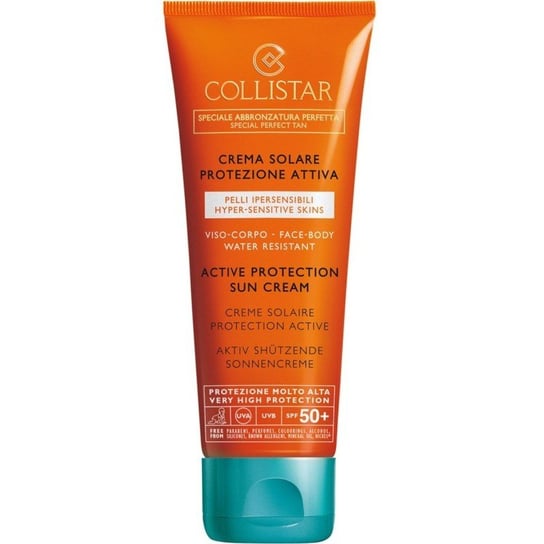 Collistar, Speciale Abbronzatura Perfetta Active Protection Sun Cream, SPF 50+, Krem Do Opalania Przeciw Starzeniu, 100ml Collistar
