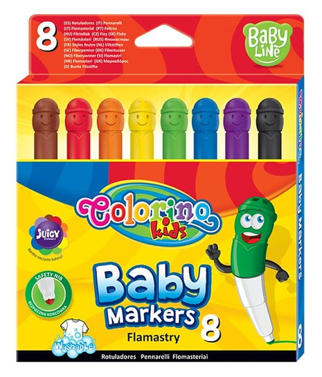 Colorino Kids, Flamastry Baby markers, 8 kolorów Colorino