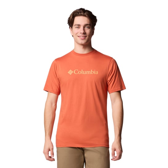 Columbia CSC Basic Logo SS Tee 1680053851, Mężczyzna, T-shirt kompresyjny, Pomarańczowy Columbia