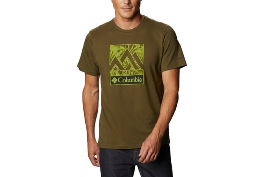 Columbia M Rapid Ridge Graphic Tee 1888813327, Mężczyzna, t-shirty, Zielony Columbia