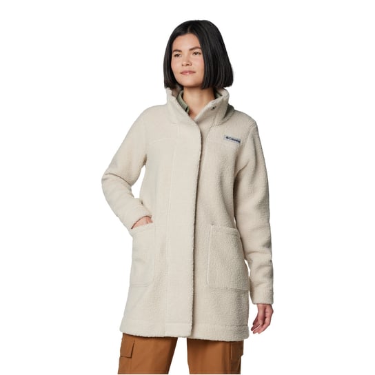 Columbia Panorama Long Jacket 1862582278, Kobieta, Kurtka, Beżowy Columbia