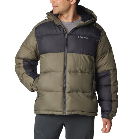 Columbia Pike Lake Ii Hooded Jacket, Męska Kurtka Zimowa Czarno-Zielona 2050931397 Xxl Columbia