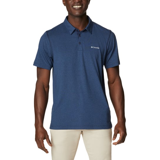 Columbia Tech Trail Polo Shirt 1768701465, Mężczyzna, Koszulka polo, Granatowy Columbia