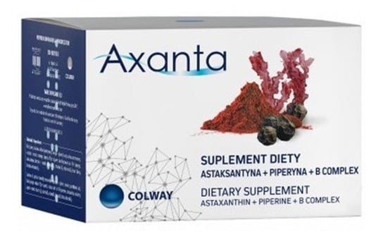 Colway, Axanta, Astaksantyna + piperyna + B complex, Suplement diety, 60 kaps. Colway