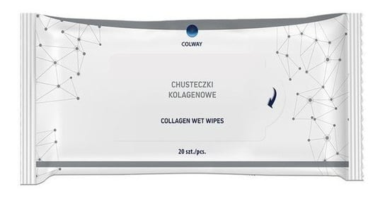 Colway, Collagen Wet Wipes, chusteczki kolagenowe, 20 szt. COLWAY