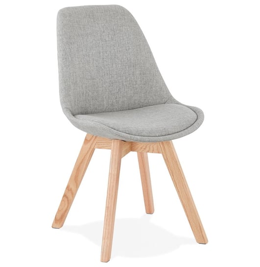 COMFY krzesło tapicerowane k. szary, nogi natural Kokoon Design