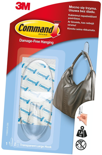 Command, haczyki przezroczyste COMMAND