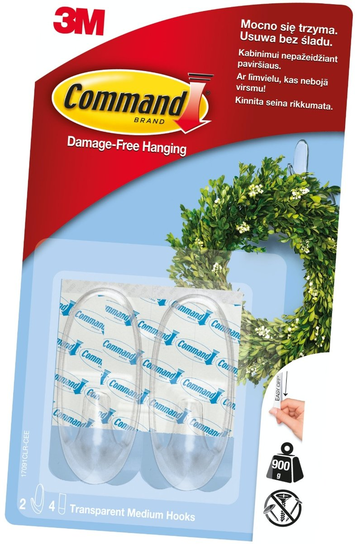 Command, haczyki przezroczyste COMMAND