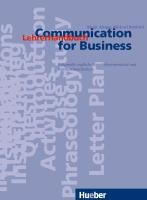 Communication for Business. Lehrerhandbuch Abegg Birgit, Benford Michael