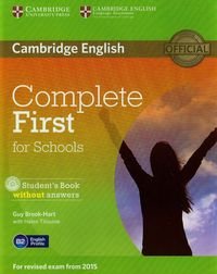 Complete First for Schools. Student's book + CD Brook-Hart Guy, Tiliouine Helen