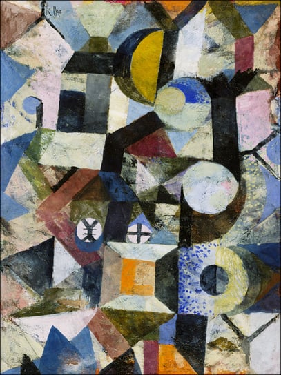 Composition with the Yellow Half-Moon and the Y, Paul Klee - plakat 20x30 cm Galeria Plakatu