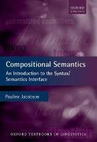 Compositional Semantics Jacobson Pauline