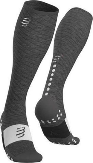 Compressport, Skarpetki do biegania, Full Socks Recovery | szare - Rozmiary 42-44 Compressport