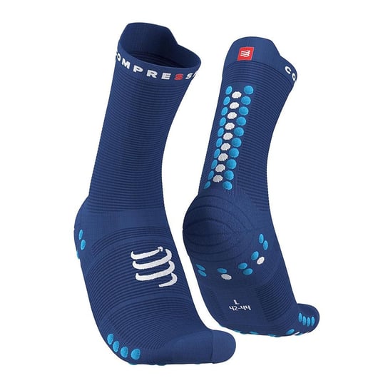 Compressport, Skarpety Pro Racing Socks v4.0 Run High U, niebieskie, rozmiar 35/38 Compressport