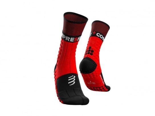 Comprressport, Skarpetki do biegania, Pro Racing Socks Winter Trail | czerwone/czarne - Rozmiary 35-38 Compressport