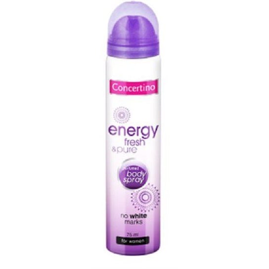 Concertino, Enegry Fresh&Pure, Dezodorant w sprayu, 75 ml Concertino