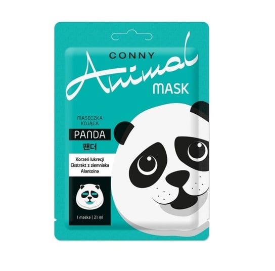Conny, Animal Mask, maseczka kojąca w płachcie Panda, 21 ml Conny