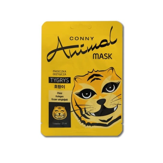 Conny, Animal Mask, maseczka odżywcza w płachcie, Tygrys, 21 ml Conny