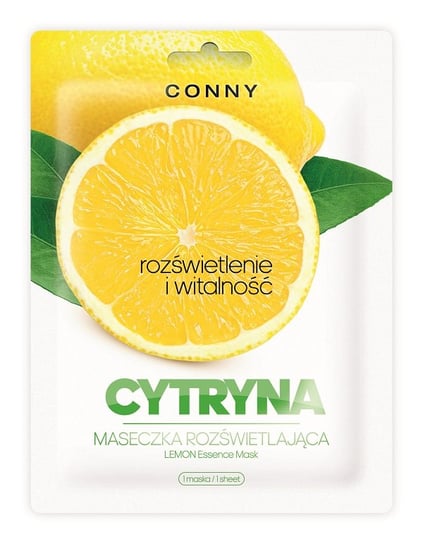 Conny, Lemon Essence Mask rozświetlająca maseczka w płachcie Cytryna 23g Conny