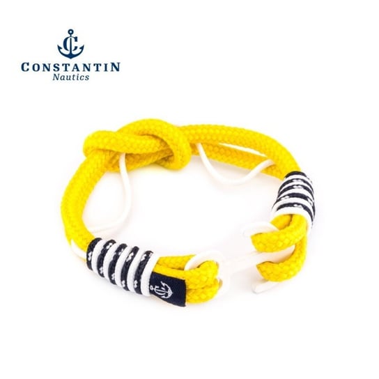 Constantin Nautics, bransoletka żeglarska żółta z białą kotwicą aleppo, cnb1036 żółty 16 Constantin Nautics