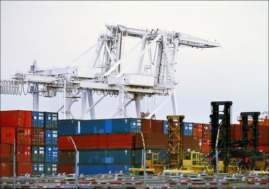 Container facility at Oakland Harbor., Carol Highsmith - plakat 29,7x21 cm Galeria Plakatu