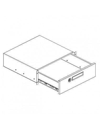 CONTEG Zamykana szuflada do montażu w szafie 19 &quot;&quot; Conteg