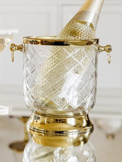 COOLER szklany ze złotymi elementami Inna marka
