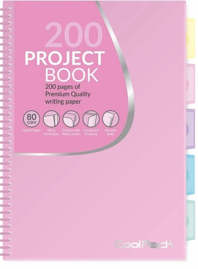 CoolPack, Kołobrulion B5 Project Book, pastel różowy CoolPack