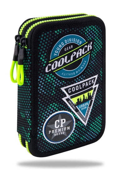Coolpack, piórnik podwójny z wyposażeniem, Jumper 2, Badges green CoolPack