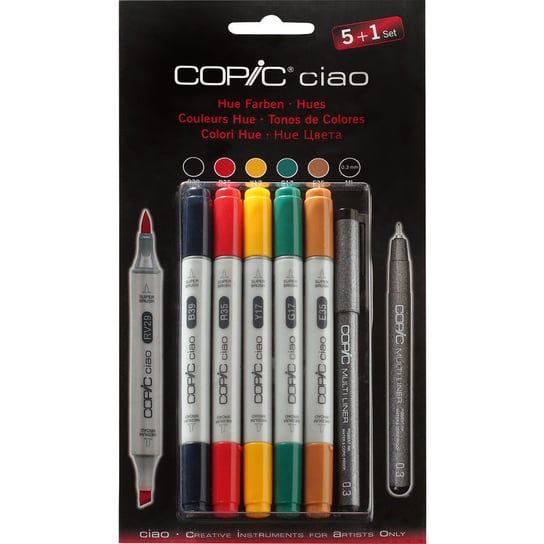 COPIC Ciao Zestaw 5+1 Podstawowe 6sztHues COPIC