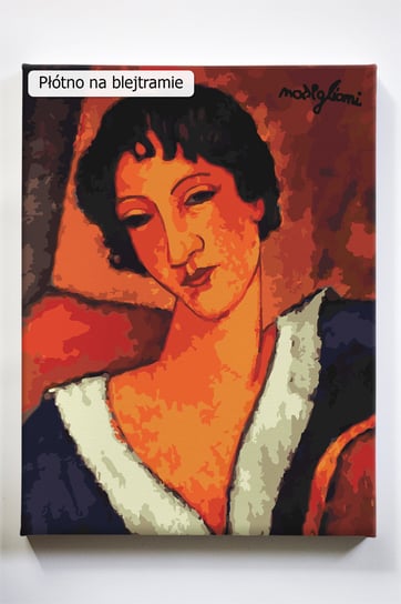 Cora Madou, kobieta, portret, malarz, Amedeo Modigliani, malowanie po numerach, blejtram Akrylowo