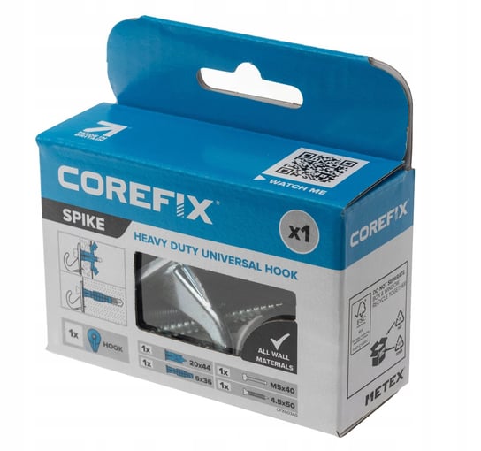 COREFIX SPIKE Kolcowy Uniwersalny Hak o Dużej Wytrzymałości - Inna ...