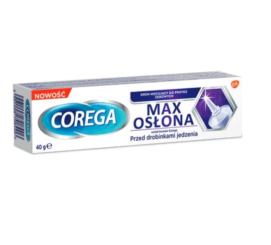 Corega, krem mocujący do protez zębowych Max Osłona, 40 g Corega