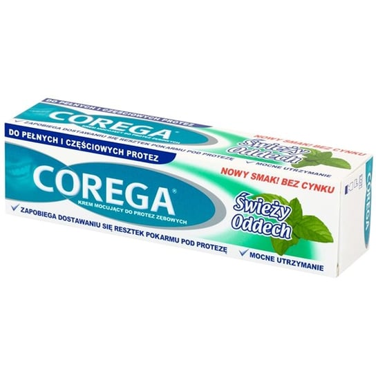 Corega, krem mocujący do protez zębowych świeży oddech, 40 g Corega