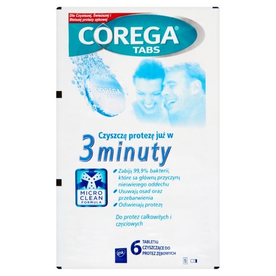 Corega, Tabs, tabletki czyszczące do protez zębowych, 6 szt. Corega