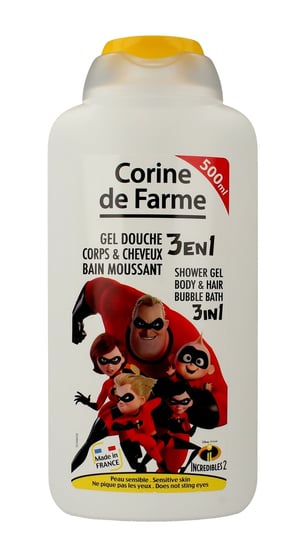 Corine de Farme, Incredibles 2, Żel pod prysznic 3w1, 500 ml FORTE SWEEDEN