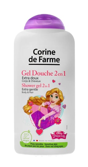 Corine de Farme, Princess, Żel pod prysznic dla dzieci dla skóry wrażliwej, 250 ml, 2w1 Corine de Farme
