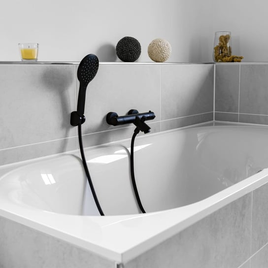 CORNAT Słuchawka prysznicowa z wężem NOIR, czarna Inna marka