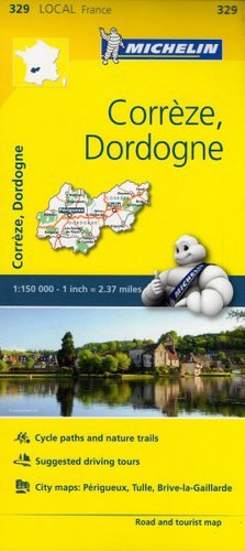 Corrèze, Dordgone. Mapa 1:150 000 Opracowanie zbiorowe