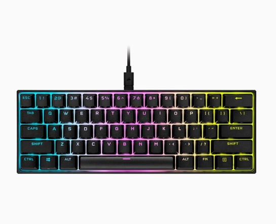 Corsair K65 RGB MINI 60% Mechanical Gaming Keyboard, RGB LED light, NA, Wired, Black Corsair