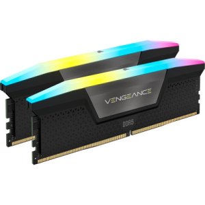 CORSAIR VENGEANCE RGB DDR5 RAM 64 GB (2x32 GB) 5200 MHz CL40 Kompatybilna pamięć komputerowa Intel XMP iCUE - czarna (CMH64GX5M2B5200C40) Corsair